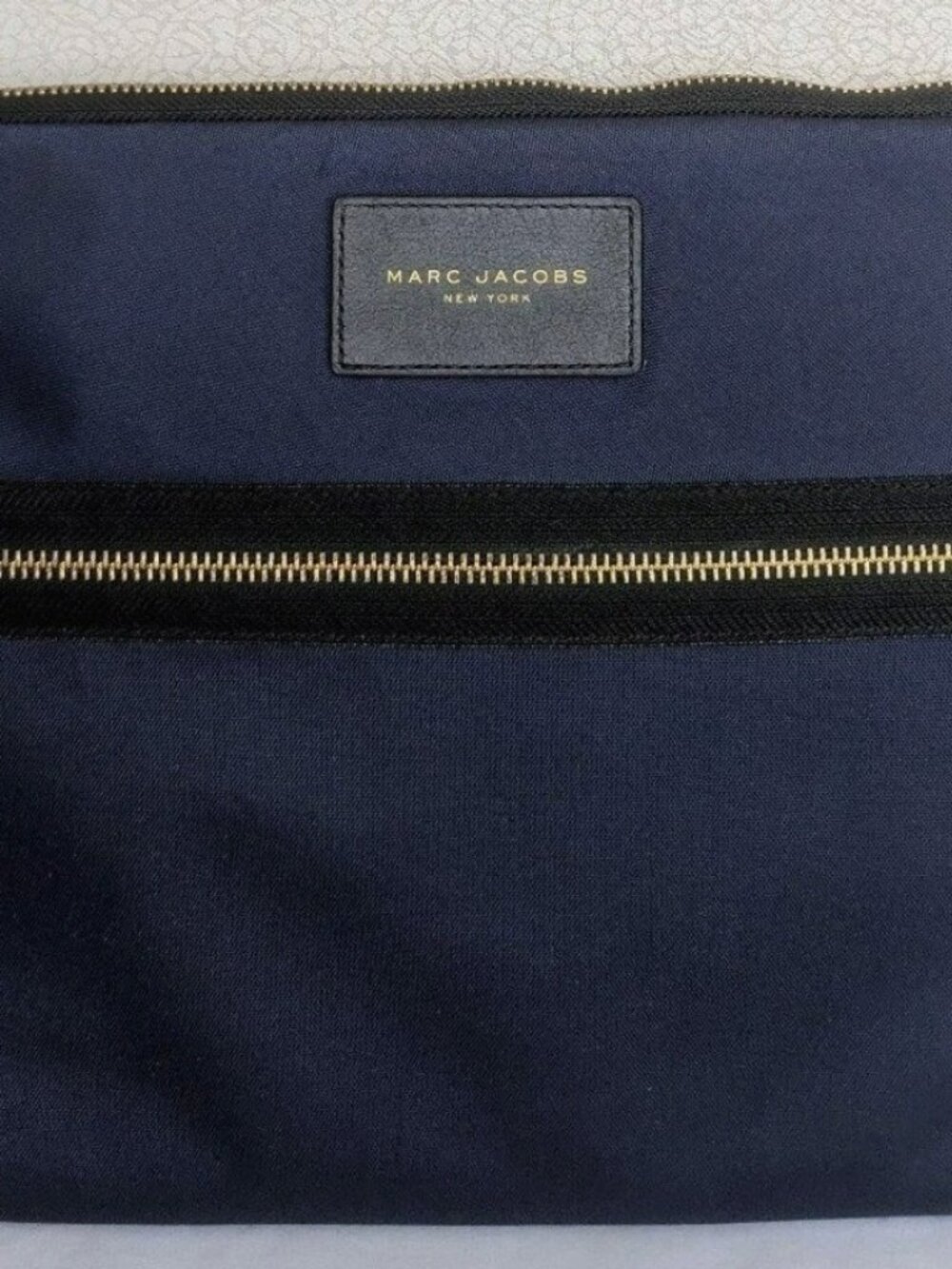 Marc Jacobs Nylon Laptop Sleeve Bag Pouch Blue Black